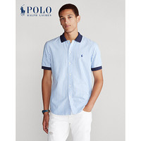 Ralph Lauren/拉夫劳伦男装 2020年夏季经典版型牛津布Polo领衬衫12458 999-蓝色 L