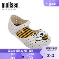 mini melissa梅丽莎2020春夏新品个性便利鞋粘卡通小童凉鞋32748 白色/黄色/黑色 10