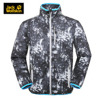 Jack Wolfskin/狼爪官方男士春季款户外防风透气弹性软壳外套1304971 1304971-7764/灰色纹 S 170/92A