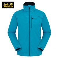 Jack Wolfskin/狼爪官方软壳夹克外套男士春季款户外休闲防风防溅水1303371 1303371-1077/威尼斯蓝 M  175/96A