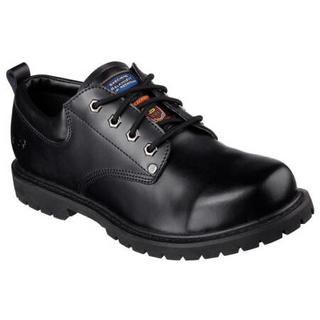 SKECHERS斯凯奇男鞋工装鞋皮质休闲鞋防滑低帮77019 BLACK 10