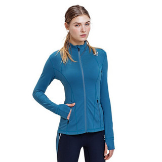 HOTSUIT后秀 塑形系列 运动外套女 新款修身弹力健身瑜伽显瘦开衫上衣 水鸭蓝 XS