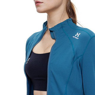 HOTSUIT后秀 塑形系列 运动外套女 新款修身弹力健身瑜伽显瘦开衫上衣 水鸭蓝 XS