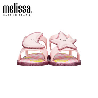 mini melissa梅丽莎2020春夏新品可爱卡通造型搭扣小童凉鞋32769 粉色/闪粉色 7