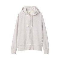 MUJI 無印良品 女士连帽卫衣外套 BBQ01A0S 银灰色 M