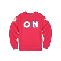 PONY卫衣波尼男女套衫冬季新品中性圆领套头上衣时尚潮流卫衣94U2GS02 红色 S（170/92A）