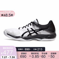 ASICS亚瑟士 运动鞋排球鞋男 GEL-TACTIC 1071A031-001 白色/黑色 42
