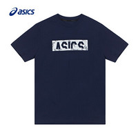 ASICS/亚瑟士 2020春夏男式速干运动logo短袖T恤 2031B477-401 深蓝色 XL