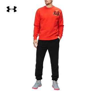 安德玛官方UA 男子新春系列抓绒圆领运动卫衣Under Armour1353353 红色646 L