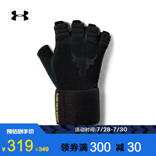 安德玛官方UA Project Rock强森男子训练手套Under Armour1353074 黑色001 XXL