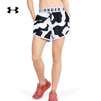 安德玛官方UA Play Up女子5英寸印花运动短裤Under Armour1357820 黑色001 XL