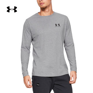 安德玛官方UA Sportstyle男子运动长袖T恤Under Armour1329585 灰色036 M