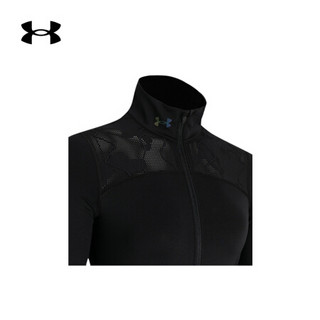 安德玛官方UA RUSH Vent女子运动拉链外套Under Armour1360592 黑色001 L