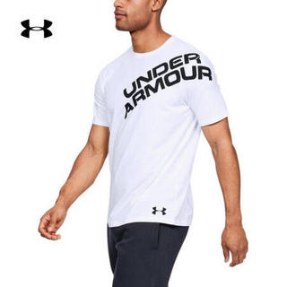 安德玛官方UA Shoulder运动短袖T恤男女同款Under Armour1344227 白色100 男码XL