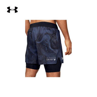 安德玛官方UA Speedpocket男子二合一短裤Under Armour1353162 蓝色497 L