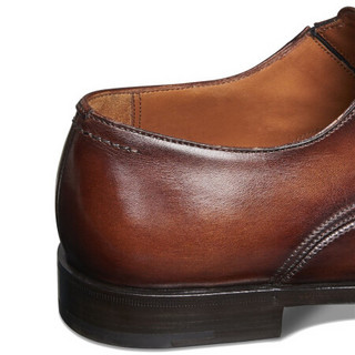 berluti伯鲁提男鞋牛津鞋时尚精致隐匿鞋带复古正装小牛皮材质 褐色