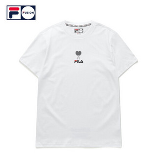 FILA FUSION 斐乐 男子短T2020夏季时尚新款潮流简约LOGO短袖衫 标准白-WT 185/104A/XXL