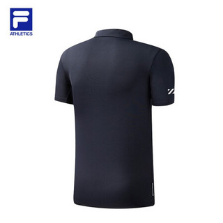 FILA ATHLETICS斐乐男子短袖POLO2020秋季新款商务时尚休闲运动衫 RD宝蓝-NV 185/104A/XXL