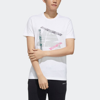 阿迪达斯官网adidas neo M FAVES TEE 1 男装运动短袖T恤FP7302 白/白 A/L(180/100A)