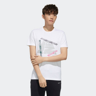 阿迪达斯官网adidas neo M FAVES TEE 1 男装运动短袖T恤FP7302 白/白 A/L(180/100A)