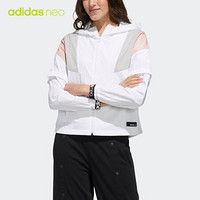 阿迪达斯官网 adidas neo W SS WB 女装运动外套FN6550 白 A/S(160/84A)