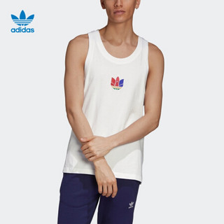 阿迪达斯官网 adidas 三叶草 3D TF VEST 男装运动背心GE0855 白 S(175/92A)