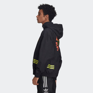 阿迪达斯官网 adidas 三叶草 Graphic+ LW WB 男装运动外套GK5921 黑色 M(180/100A)