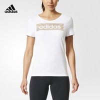 adidas 阿迪达斯官网LINEAR FOIL TEE女装运动型格短袖T恤CD1981 如图 M