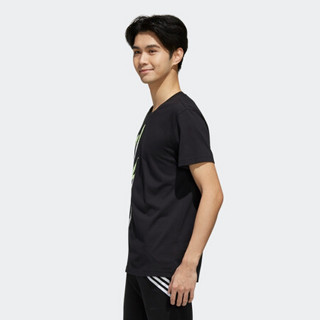 阿迪达斯官方 adidas neo M TEE CLR 男子T恤FH9315 黑色 A/S(175/92A)