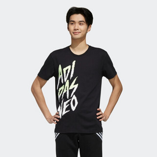 阿迪达斯官方 adidas neo M TEE CLR 男子T恤FH9315 黑色 A/S(175/92A)