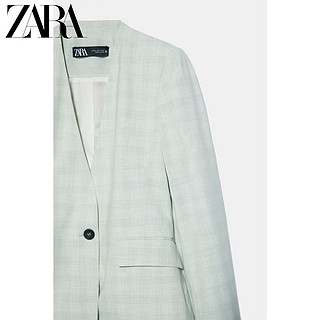 ZARA 02753135526 格子修身休闲西装外套