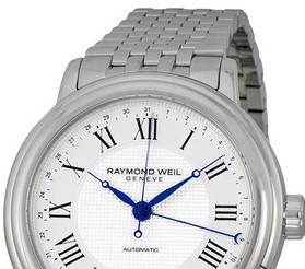 RAYMOND WEIL 蕾蒙威 大师系列 2851-ST-00659 男款机械表 44mm 银色 银色 不锈钢