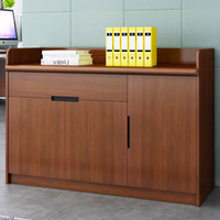 中伟茶水柜简约书柜三门文件柜储物柜落地柜备餐柜 1200*400*820mm