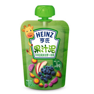 Heinz 亨氏 乐维滋系列 果泥 3段 苹果蓝莓紫胡萝卜紫薯味 120g