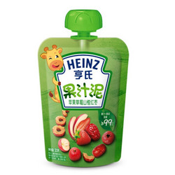 Heinz 亨氏  乐维滋系列 果泥 2段 苹果草莓山楂红枣味 120g