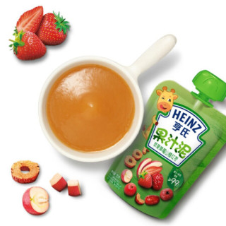 亨氏(heinz) 1段 乐维滋果汁泥 苹果草莓山楂红枣 120g