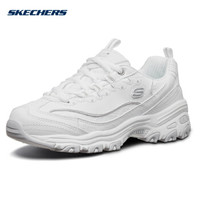 斯凯奇（Skechers） 舒适熊猫鞋D'LITES 绑带时尚休闲运动女鞋11959 白色 35