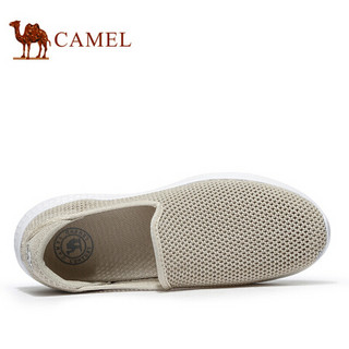 骆驼（CAMEL） 网布运动透气轻质便携休闲鞋男 A022303450 米白 40