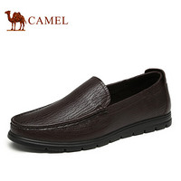骆驼（CAMEL） 柔软舒适便捷商务休闲皮鞋男 A012211010 棕色 38