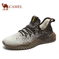 骆驼（CAMEL） 透气百搭时尚休闲跑步鞋男 A012161170 杏/啡 39