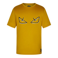 芬迪 FENDI 男士黄色棉质短袖T恤 FY0894 A6ZG F0DX5 S