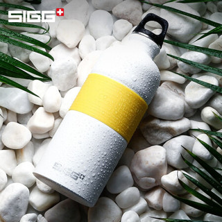 瑞士sigg希格运动户外水壶冷水壶超轻铝制金属水杯子ins创意潮流大容量随手杯夏季便携式保鲜铝杯 磨砂黄600ml