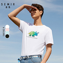 Semir 森马 19-220001734 动物印花纯棉T恤