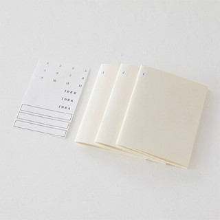 日本midori MD Light系列三册组笔记本空白方格横线简约记事本空白绘图手帐本 空白三册组A4变型