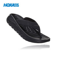 HOKA ONE ONE男Ora Recovery休闲运动舒缓拖鞋厚底人字拖 黑色/深鸥灰 US 7 /250mm