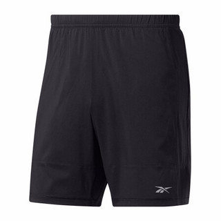 Reebok运动健身RE 7 INCH SHORT -WG男子夏季短裤GJI08 FK6485_黑色 A/S