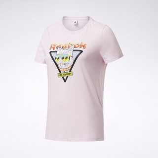 Reebok 锐步 GRAPHIC TEE 1 女子运动T恤 FQ5040 粉色 L