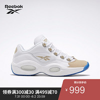 Reebok锐步 运动经典QUESTION LOW男女中帮休闲鞋EF7609 EF7609_土黄色/白色 41