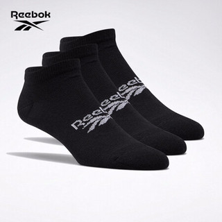 Reebok锐步 运动经典CL FO Low Cut Sock 3P男女短袜 袜子FL9308 FL9308_黑色 A版 21-22