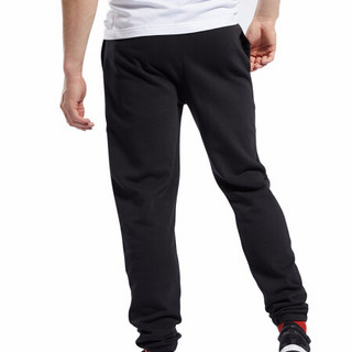 Reebok锐步官方 运动健身 TE FT CUFFED PANT 男子长裤 GJC06 FK6024_黑色 A/S